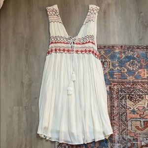 Free People Embroidered Mini Dress
